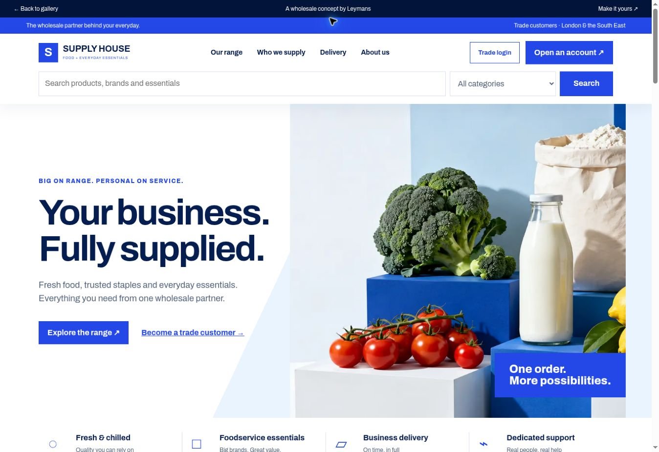 SUPPLY HOUSE wholesale website demo